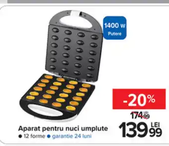 Carrefour Aparat pentru nuci umplute 12 forme 1400 W Putere Ofertă
