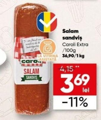 PROFI Salam sandviş Caroli Extra 100g Ofertă