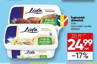 PROFI Îngheţată dietetică Lido ciocolată/vanilie 1000ml Ofertă