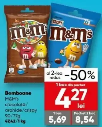 PROFI Bomboane M&M's ciocolată/ arahide/crispy 90 / 77g Ofertă