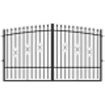 Poarta dubla flora, otel, negru jet black ral9005, 3 x 1.8 - 2 m