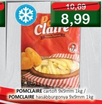 CBA POMCLAIRE cartofi 9x9mm 1kg/ POMCLAIRE hasábburgonya 9x9mm 1kg Ofertă