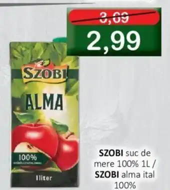 CBA SZOBI suc de mere 100% 1L / SZOBI alma ital 100% Ofertă