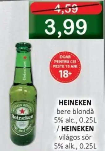 CBA HEINEKEN bere blondă 250ml Ofertă
