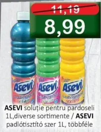 CBA ASEVI soluție pentru pardoseli 1L,diverse sortimente / ASEVI padlótisztító szer 1L, többféle Ofertă