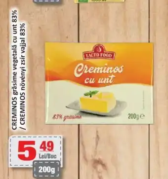 CBA LACTO FOOD CREMINOS növényi zsír vajjal 83% / CREMINOS grăsime vegetală cu unt 83% 200g Ofertă