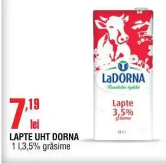 Cora LAPTE UHT DORNA 1l, 3,5% grăsime Ofertă