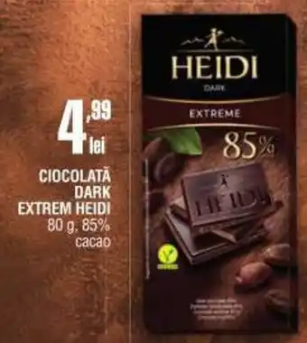 Cora CIOCOLATĂ DARK EXTREM HEIDI 80 g, 85% Ofertă