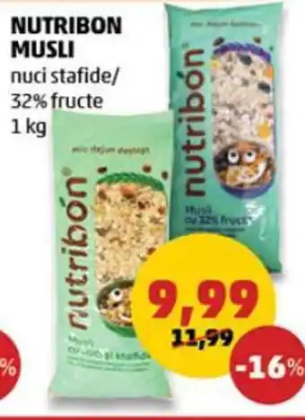 Penny NUTRIBON MUSLI nuci stafide/ 32% fructe 1 kg Ofertă