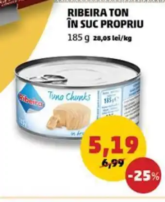 Penny RIBEIRA TON ÎN SUC PROPRIU 185 g Ofertă