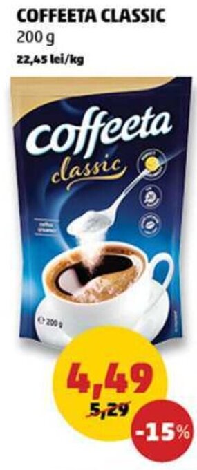 Penny COFFEETA CLASSIC 200 g Ofertă