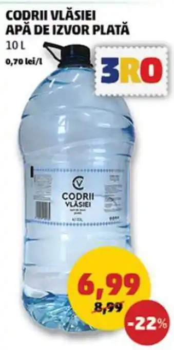 Penny CODRII VLĂSIEI APĂ DE IZVOR PLATĂ 10 L Ofertă