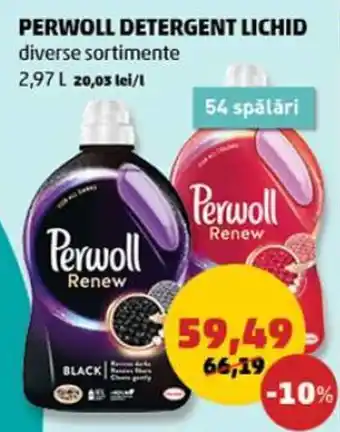 Penny PERWOLL DETERGENT LICHID diverse sortimente 2,97 L Ofertă