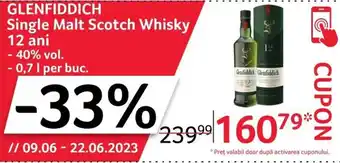 Selgros GLENFIDDICH Single Malt Scotch Whisky 12 ani 40% vol. 0,7 l Ofertă