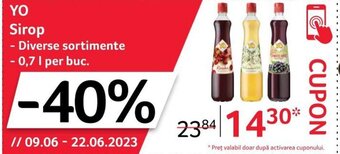 Selgros YO Sirop 0.7L Ofertă
