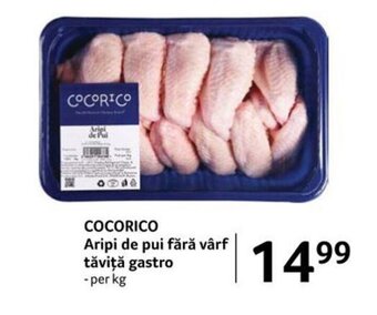 Selgros COCORICO Aripi de pui fără vârf tăviţă gastro - per kg Ofertă