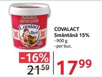 Selgros COVALACT Smântână 15% 900 g Ofertă