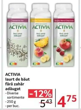 Selgros ACTIVIA laurt de băut fără zahăr adăugat 250g Ofertă