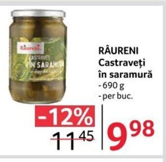 Selgros RÂURENI Castraveţi în saramură 690 g Ofertă