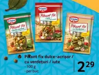 Selgros Dr Oetker Pikant fix dulce-acrisor / cu verdețuri / iute 100g Ofertă