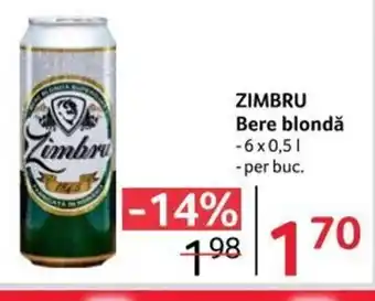 Selgros ZIMBRU Bere blondă -6x0,5l Ofertă
