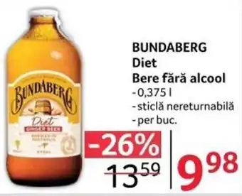 Selgros BUNDABERG Diet Bere fără alcool 0,375l Ofertă