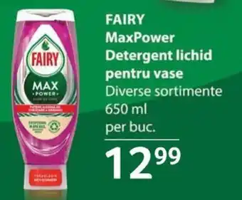 Selgros FAIRY MaxPower Detergent lichid pentru vase 650ml Ofertă