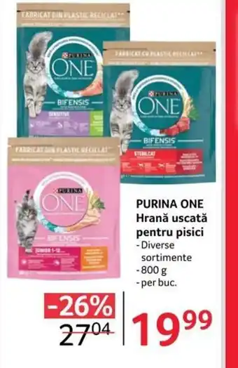 Selgros PURINA ONE Hrană uscată pentru pisici 800g Ofertă