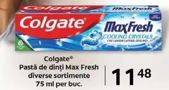 Selgros Colgate Pastă de dinţi Max Fresh diverse sortimente 75 ml per buc. Ofertă