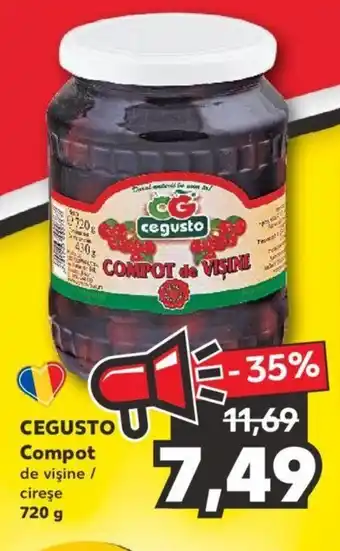 CEGUSTO Compot de vişine / cireşe 720 g