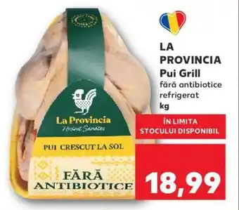 Kaufland LA PROVINCIA Pui Grill fără antibiotice refrigerat 1 kg Ofertă