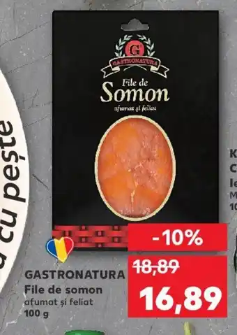 Kaufland GASTRONATURA File de somon afumat şi feliat 100 g Ofertă