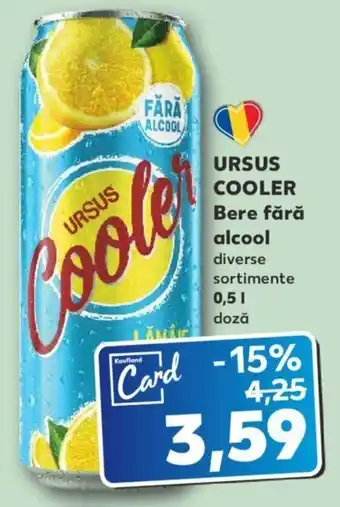 Kaufland URSUS COOLER Bere fără alcool diverse sortimente 0.5l Ofertă