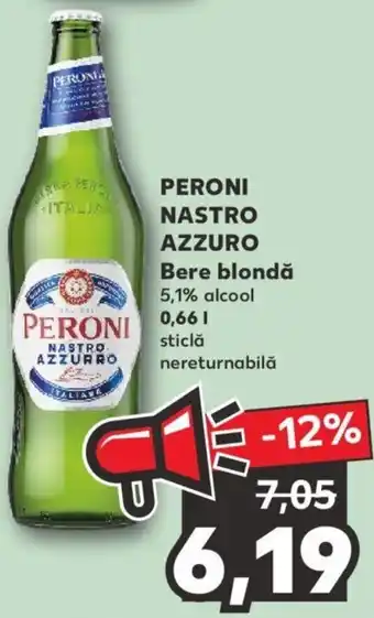 PERONI NASTRO AZZURO Bere blondă 5,1% alcool 0.66l