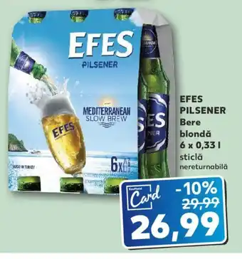 Kaufland EFES PILSENER Bere blondă 6 x 0,33 l Ofertă