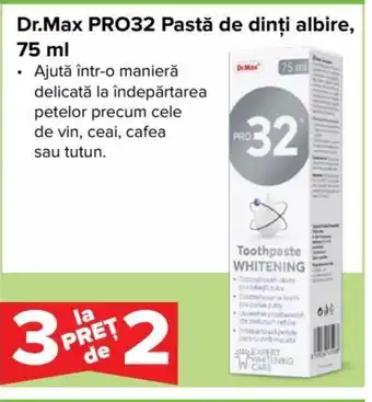 Dr.Max PRO32 Pastă de dinți albire, 75 ml