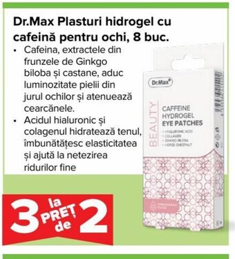 Dr.Max Dr.Max Plasturi hidrogel cu cafeină pentru ochi, 8 buc. Ofertă