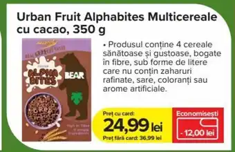 Urban Fruit Alphabites Multicereale cu cacao, 350 g