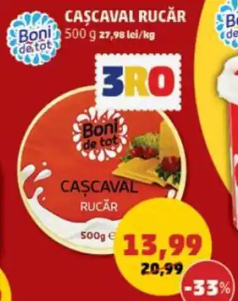 Penny CAŞCAVAL RUCĂR 500g Ofertă