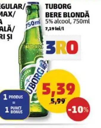 Penny TUBORG BERE BLONDĂ 750ml 5% alcool, Ofertă