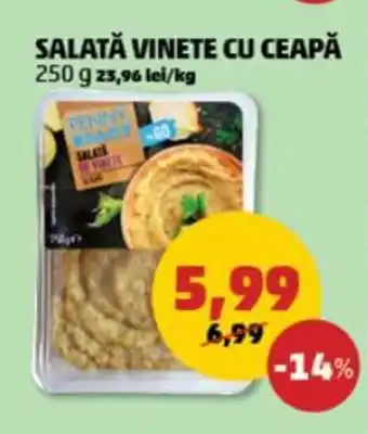 Penny SALATĂ VINETE CU CEAPĂ 250 g 23,96 lei/kg Ofertă
