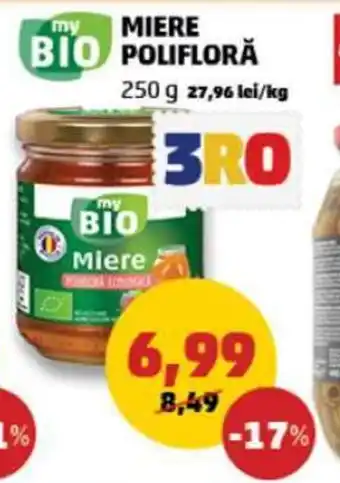 Penny my BIO MIERE POLIFLORĂ 250 g 27,96 lei/kg Ofertă