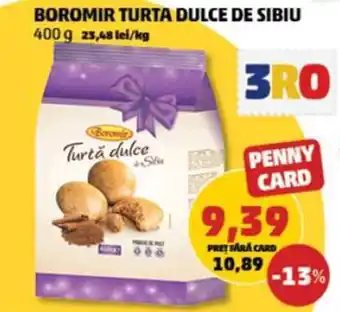 BOROMIR TURTA DULCE DE SIBIU 400 g 23,48 lei/kg