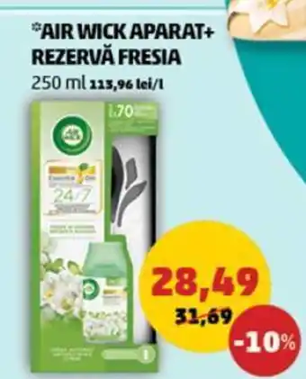 Penny *AIR WICK APARAT+ REZERVĂ FRESIA 250ml Ofertă