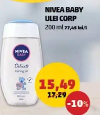 NIVEA BABY ULEI CORP 200 ml 77,45 lei/l