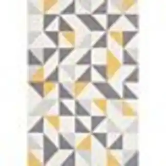 MatHaus Covor modern sintelon pastel 28sgs, polipropilena, model geometric gri si galben, 160 x 230 cm Ofertă