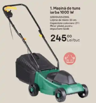 Brico Depôt Maşină de tuns iarba 1000 W Ofertă