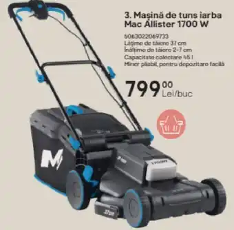 Brico Depôt Maşină de tuns iarba Mac Allister 1700 W Ofertă