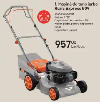 Brico Depôt Maşină de tuns iarba Ruris Express 509 Ofertă