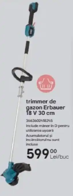 trimmer de gazon Erbauer 18 V 30 cm 3663602418245